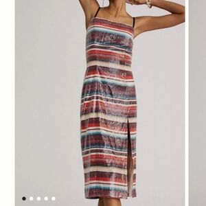 Hutch Anthropologie Sequin Midi Dress Size 6